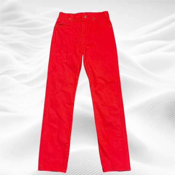 Wrangler Women's High Rise Jeans - Bold Red - Picture 2 of 7